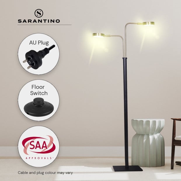 Sarantino 2-Light LED Metal Floor Lamp Image 6