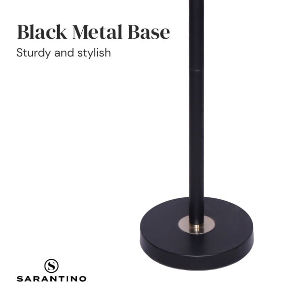 Sarantino 2-Shade Metal Floor Lamp - Black & Gold Image 11