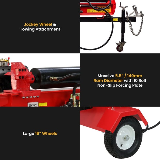 Yukon 60 Tonne Log Splitter Key Start Diesel Hydraulic 498cc Vertical and Horizontal Image 7