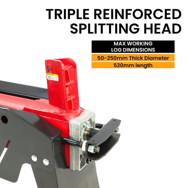 Yukon 7 Tonne 2000W Electric Hydraulic Log Splitter Wood Cutter w/ Side Protectors Image 3