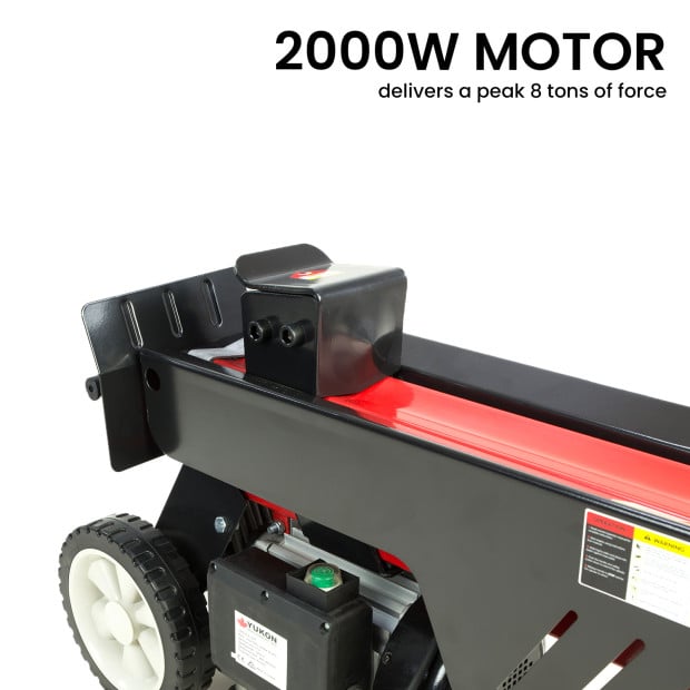 Yukon 7 Tonne 2000W Electric Hydraulic Log Splitter Wood Cutter w/ Side Protectors Image 3