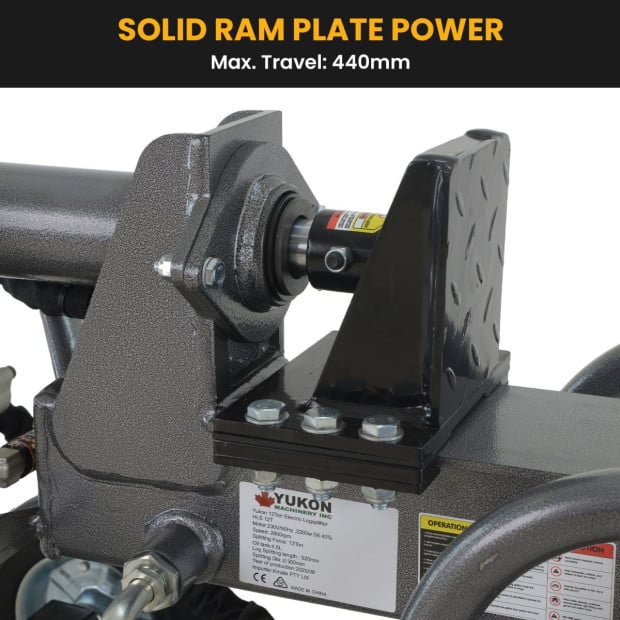 Yukon 12 Tonne Electric Hydraulic Log Splitter Heavy-Duty Firewood Splitter Image 10