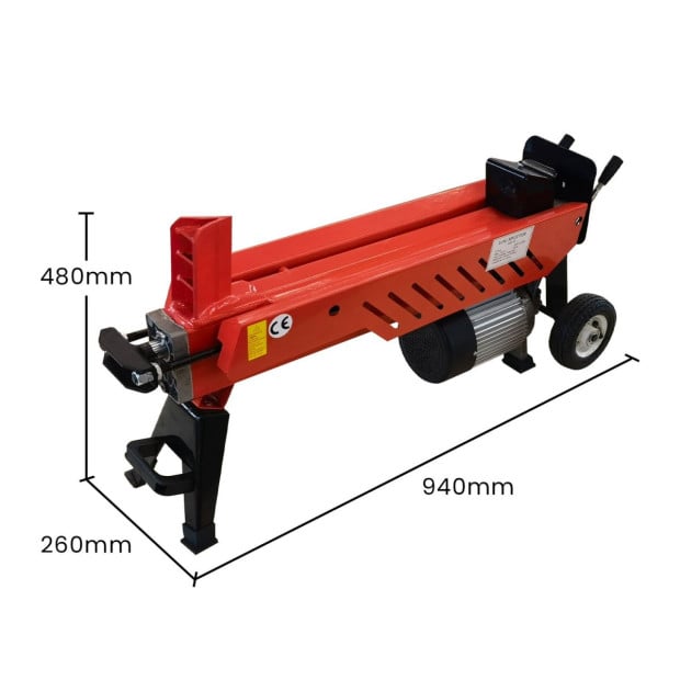 Yukon 8 Tonne 2200W Electric Hydraulic Log Splitter Wood Cutter Image 3