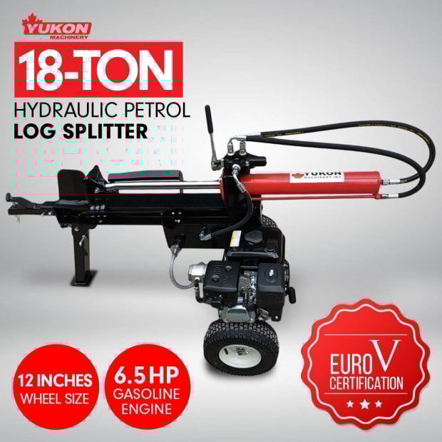 Yukon 18 Tonne Hydraulic 6.5HP Petrol Engine Log Splitter