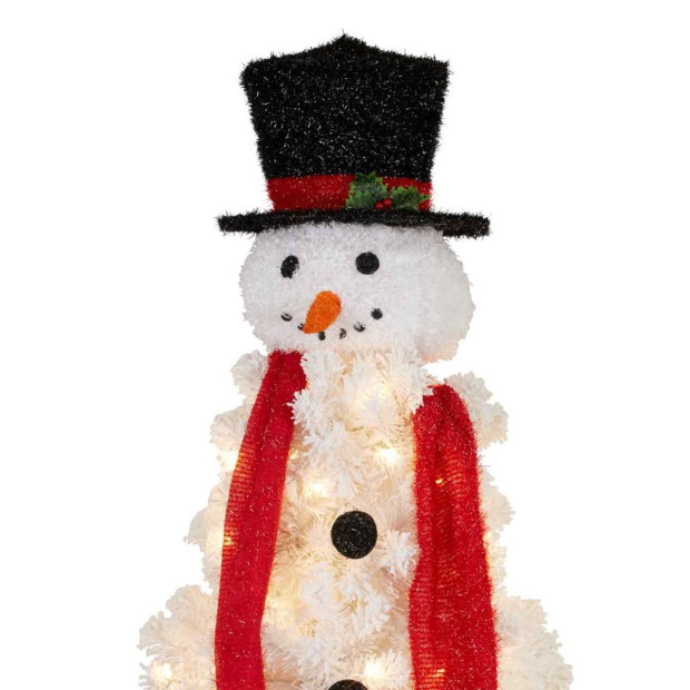 4ft 122cm Snowman Christmas Tree with Lights Image 3