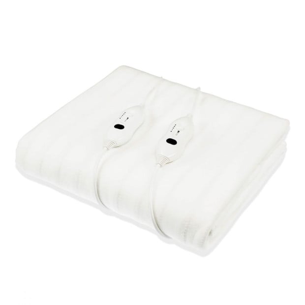 Laura Hill Heated Electric Blanket Queen Fitted Polyester - White Image 2