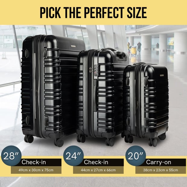 Olympus Noctis Suitcase 28in Hard Shell ABS+PC - Stygian Black Image 12