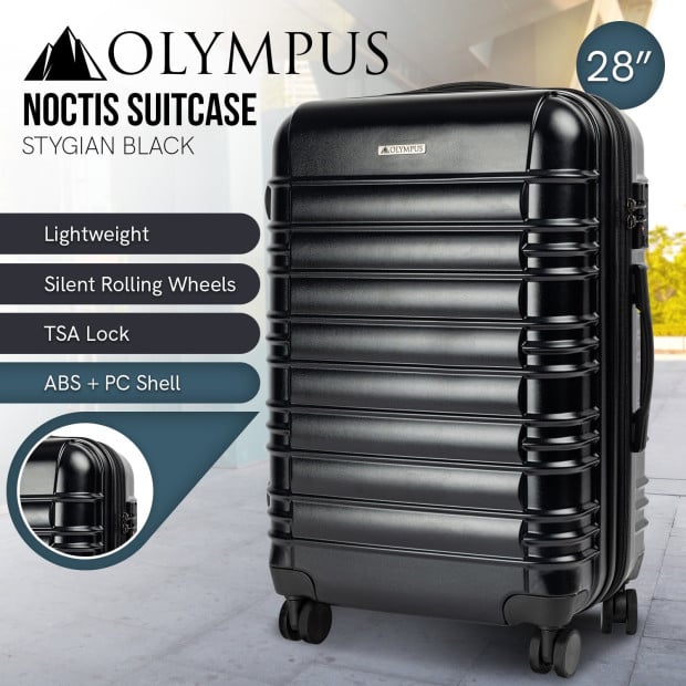 Olympus Noctis Suitcase 28in Hard Shell ABS+PC - Stygian Black