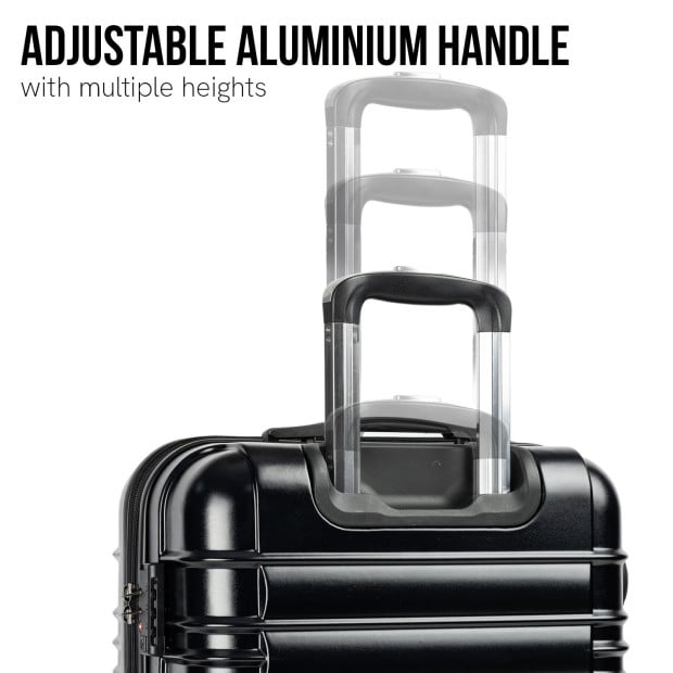 Olympus 3PC Noctis Luggage Set Hard Shell ABS+PC - Stygian Black Image 3