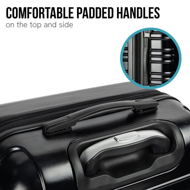 Olympus 3PC Noctis Luggage Set Hard Shell ABS+PC - Stygian Black