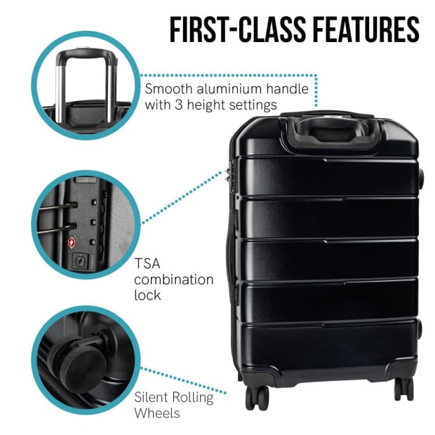 Olympus Artemis 20in Hard Shell Suitcase ABS+PC Jet Black Image 5