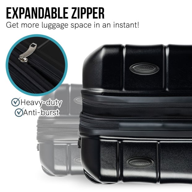 Olympus Artemis 20in Hard Shell Suitcase ABS+PC Jet Black Image 9