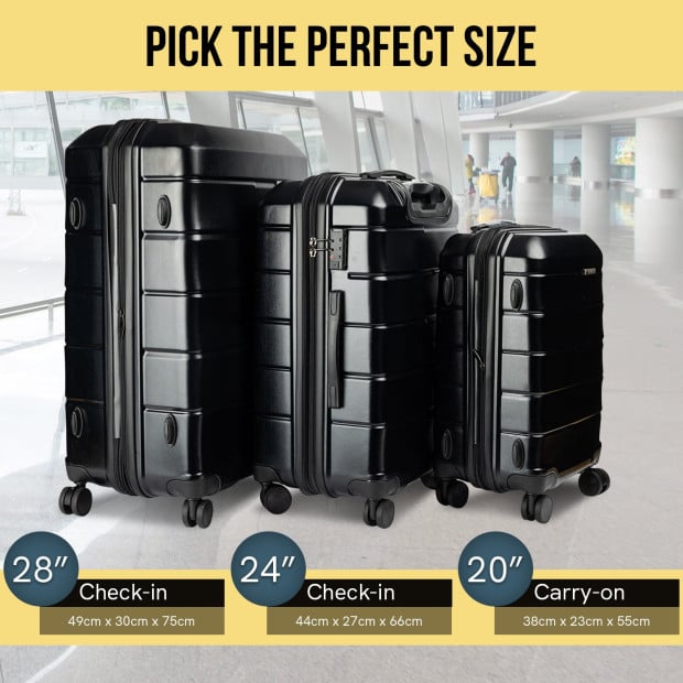 Olympus Artemis 20in Hard Shell Suitcase ABS+PC Jet Black Image 11