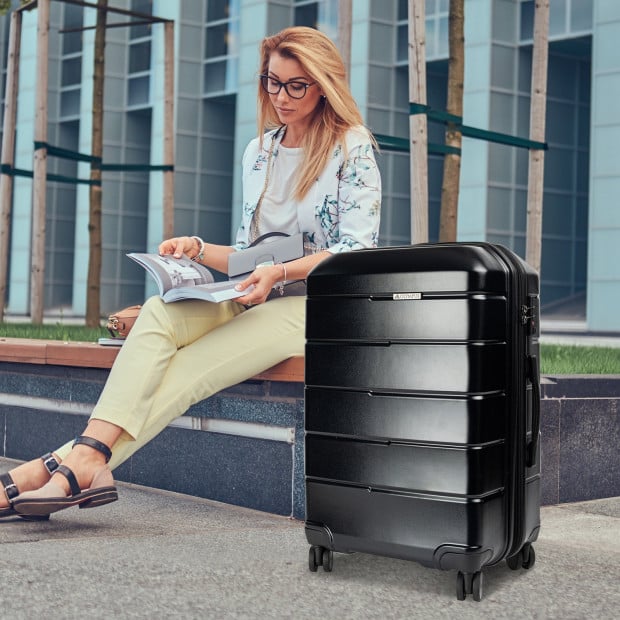 Olympus Artemis 24in Hard Shell Suitcase ABS+PC Jet Black Image 14