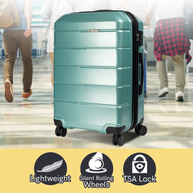 Olympus Artemis 24in Hard Shell Suitcase ABS+PC Electric Teal Image 4