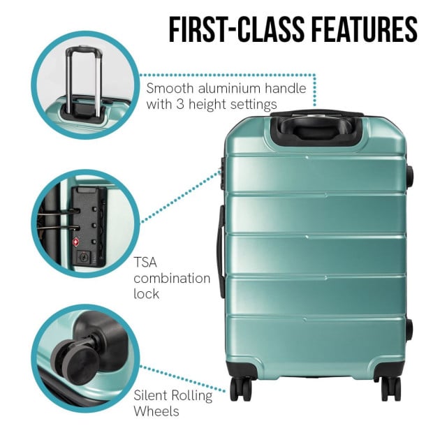 Olympus Artemis 24in Hard Shell Suitcase ABS+PC Electric Teal Image 5