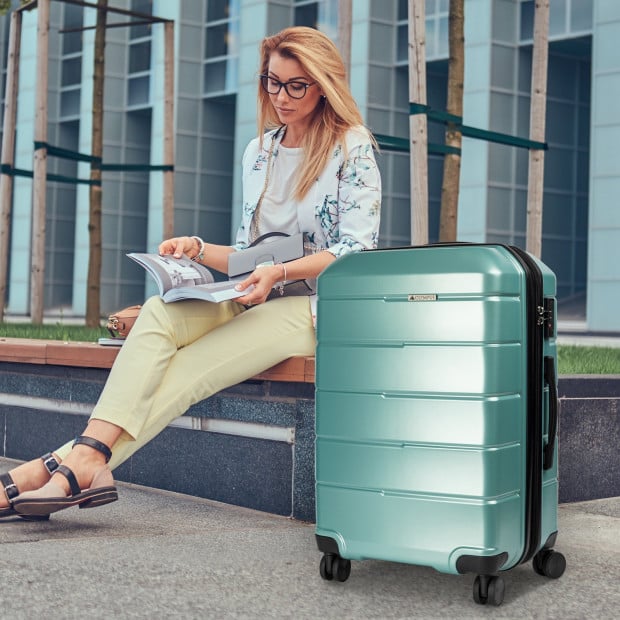Olympus Artemis 24in Hard Shell Suitcase ABS+PC Electric Teal Image 12