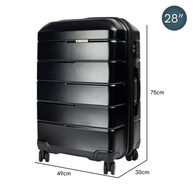 Olympus Artemis 28in Hard Shell Suitcase ABS+PC Jet Black Image 14