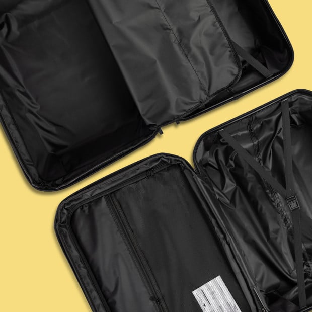 Olympus 3PC Artemis Luggage Set Hard Shell Suitcase ABS+PC Jet Black Image 7