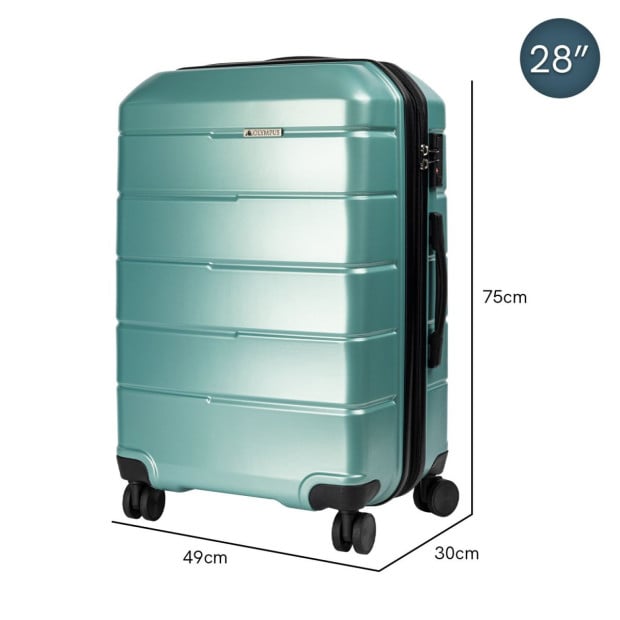 Olympus 3PC Artemis Luggage Set Hard Shell ABS+PC - Electric Teal Image 14