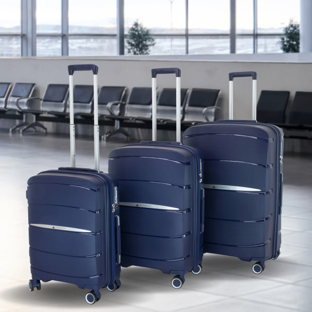 Olympus 3PC Eos Luggage Set Hard Shell Suitcase ABS+PC - Blue Image 13