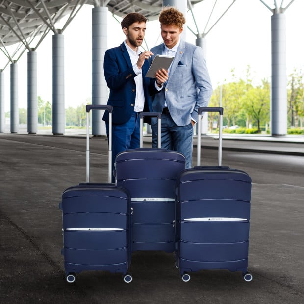 Olympus 3PC Eos Luggage Set Hard Shell Suitcase ABS+PC - Blue Image 15