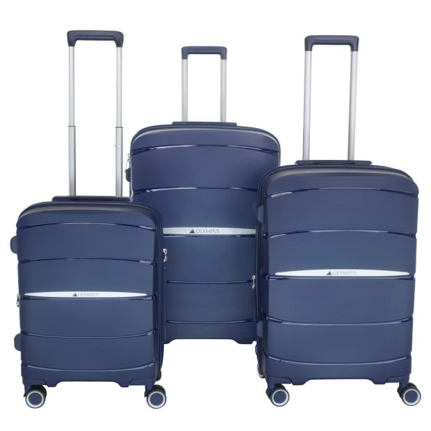 Olympus 3PC Eos Luggage Set Hard Shell Suitcase ABS+PC - Blue Image 2