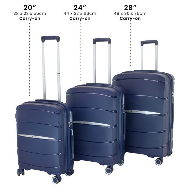 Olympus 3PC Eos Luggage Set Hard Shell Suitcase ABS+PC - Blue Image 4