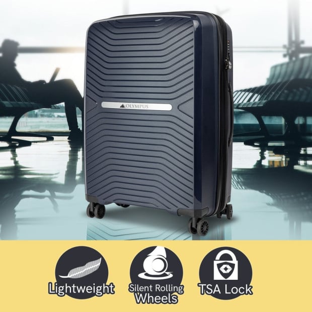 Olympus Astra 20in Lightweight Hard Shell Suitcase - Aegean Blue Image 5
