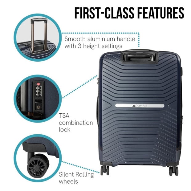 Olympus Astra 20in Lightweight Hard Shell Suitcase - Aegean Blue Image 6