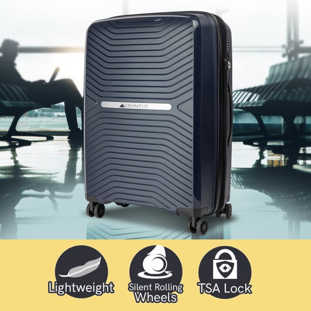 Olympus Astra 24in Lightweight Hard Shell Suitcase - Aegean Blue Image 4