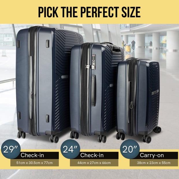 Olympus Astra 24in Lightweight Hard Shell Suitcase - Aegean Blue Image 12