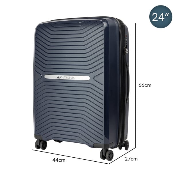Olympus Astra 24in Lightweight Hard Shell Suitcase - Aegean Blue Image 14