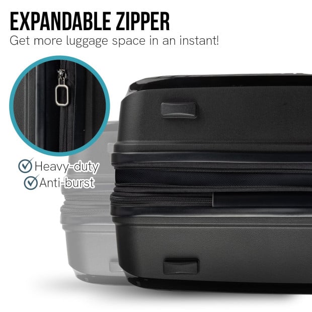 Olympus Astra 29in Lightweight Hard Shell Suitcase - Obsidian Black Image 9