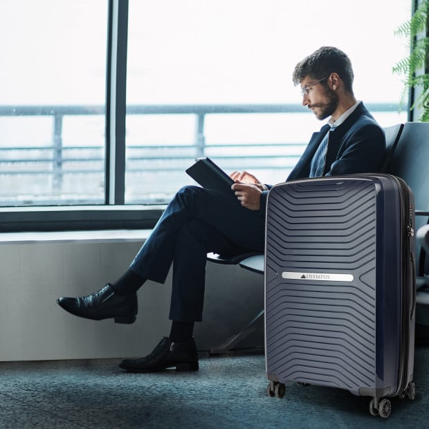 Olympus Astra 29in Lightweight Hard Shell Suitcase - Aegean Blue Image 13