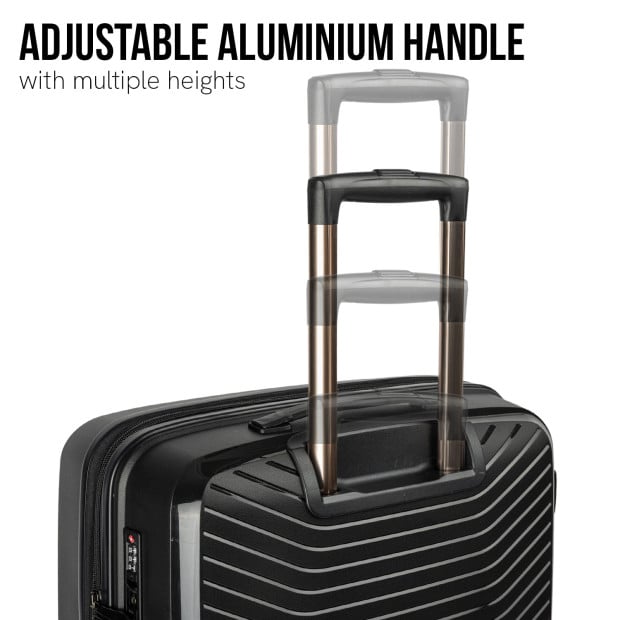 Olympus 3PC Astra Luggage Set Hard Shell Suitcase - Obsidian Black Image 8