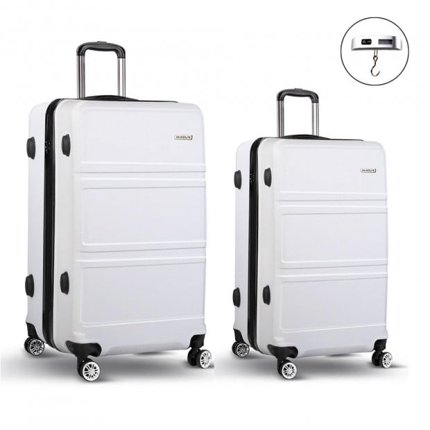 2pc Luggage Set 20in & 28in - White