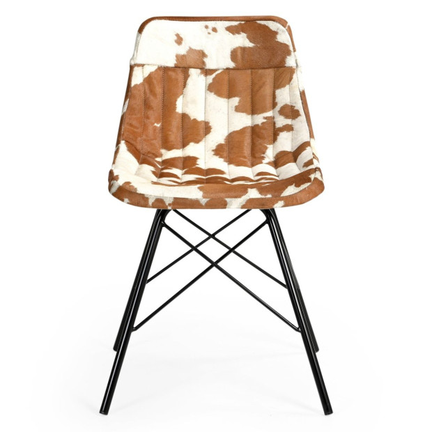 Eames Style Cowhide Chair Arm-less Dining 50X53X79cm