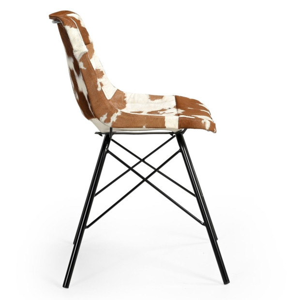 Eames Style Cowhide Chair Arm-less Dining 50X53X79cm Image 3