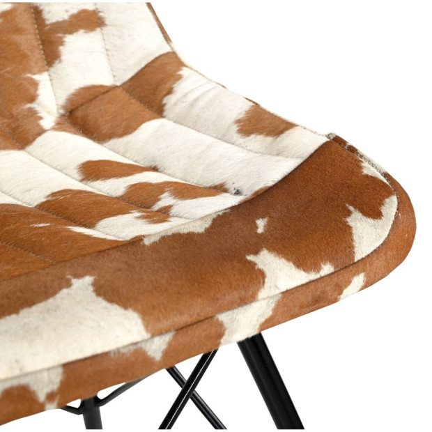 Eames Style Cowhide Chair Arm-less Dining 50X53X79cm Image 5