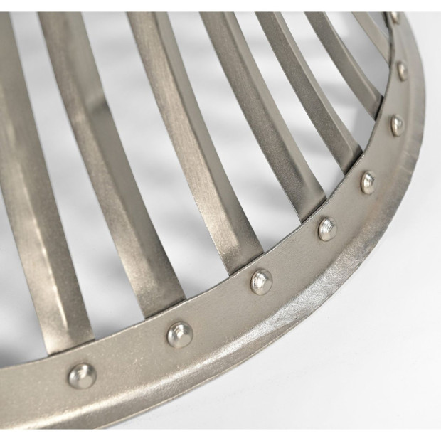 Inverted Wood And Iron Side Table Cast Iron Round 49x49x58cm Image 5