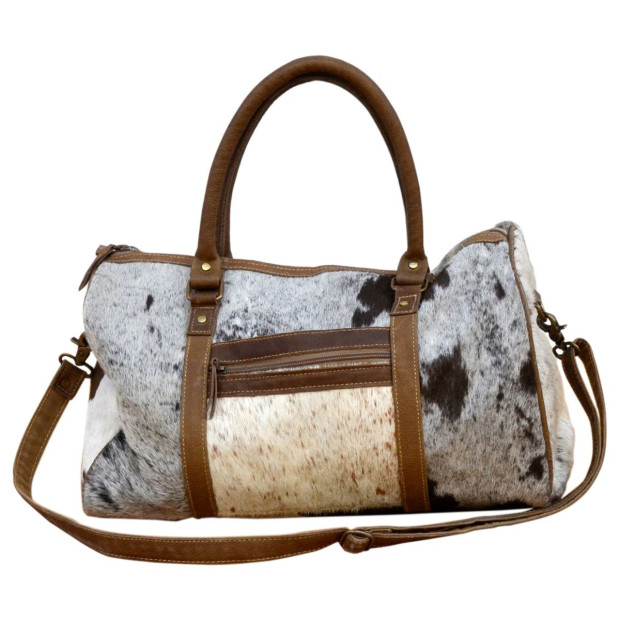 Cowhide Dufel Leather Bag 46x25x26cm Image 5