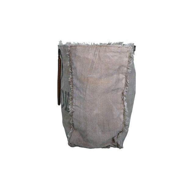 Large Hand Made Bag Shoulder Recycled Canvas Leather Handles Image 4