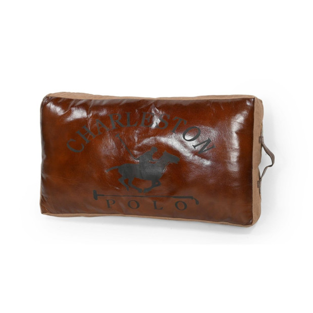 Polo Leather Cushion Recycled Canvas 70X40X15 CM Image 2