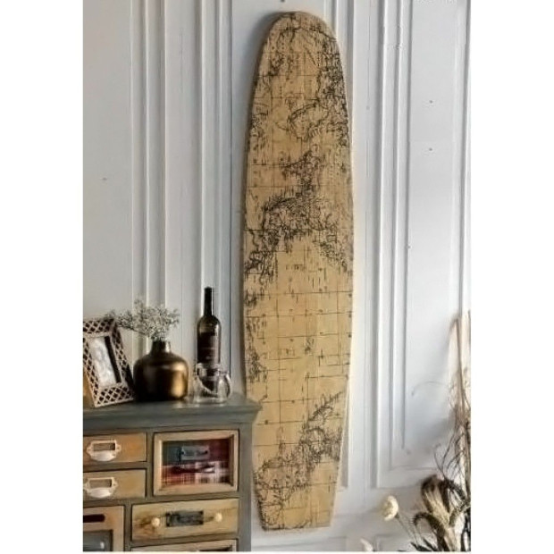 OLA Hardwood Surfboard Wall Art Mango Timber Wood Image 3