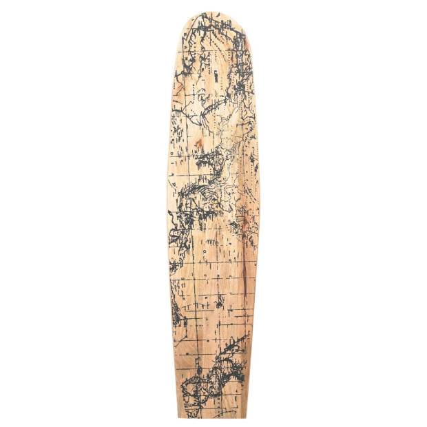 OLA Hardwood Surfboard Wall Art Mango Timber Wood Image 2