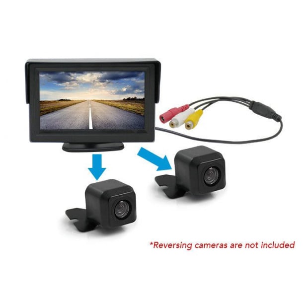 Elinz 4.3in Digital Lcd Monitor 12v 24v For Reversing Camera Image 3