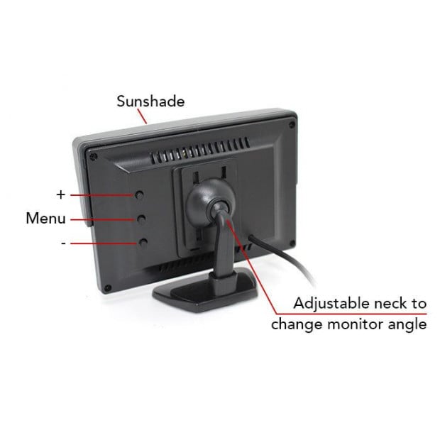 Elinz 4.3in Digital Lcd Monitor 12v 24v For Reversing Camera Image 7