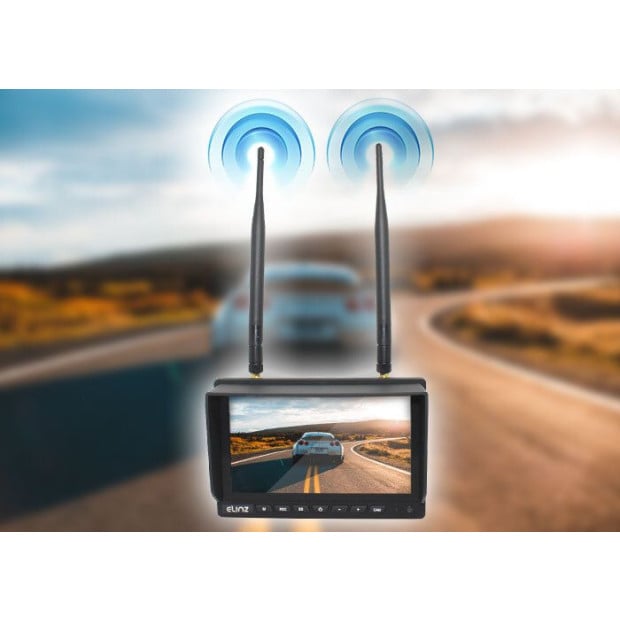 4ch Digital Wireless 7in Quad Monitor Splitscreen DVR 12V 24V 2.4ghz Image 5