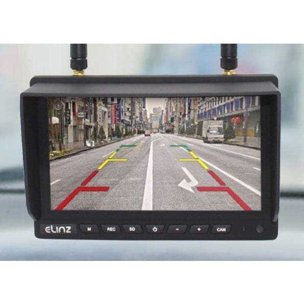 4ch Digital Wireless 7in Quad Monitor Splitscreen DVR 12V 24V 2.4ghz Image 6
